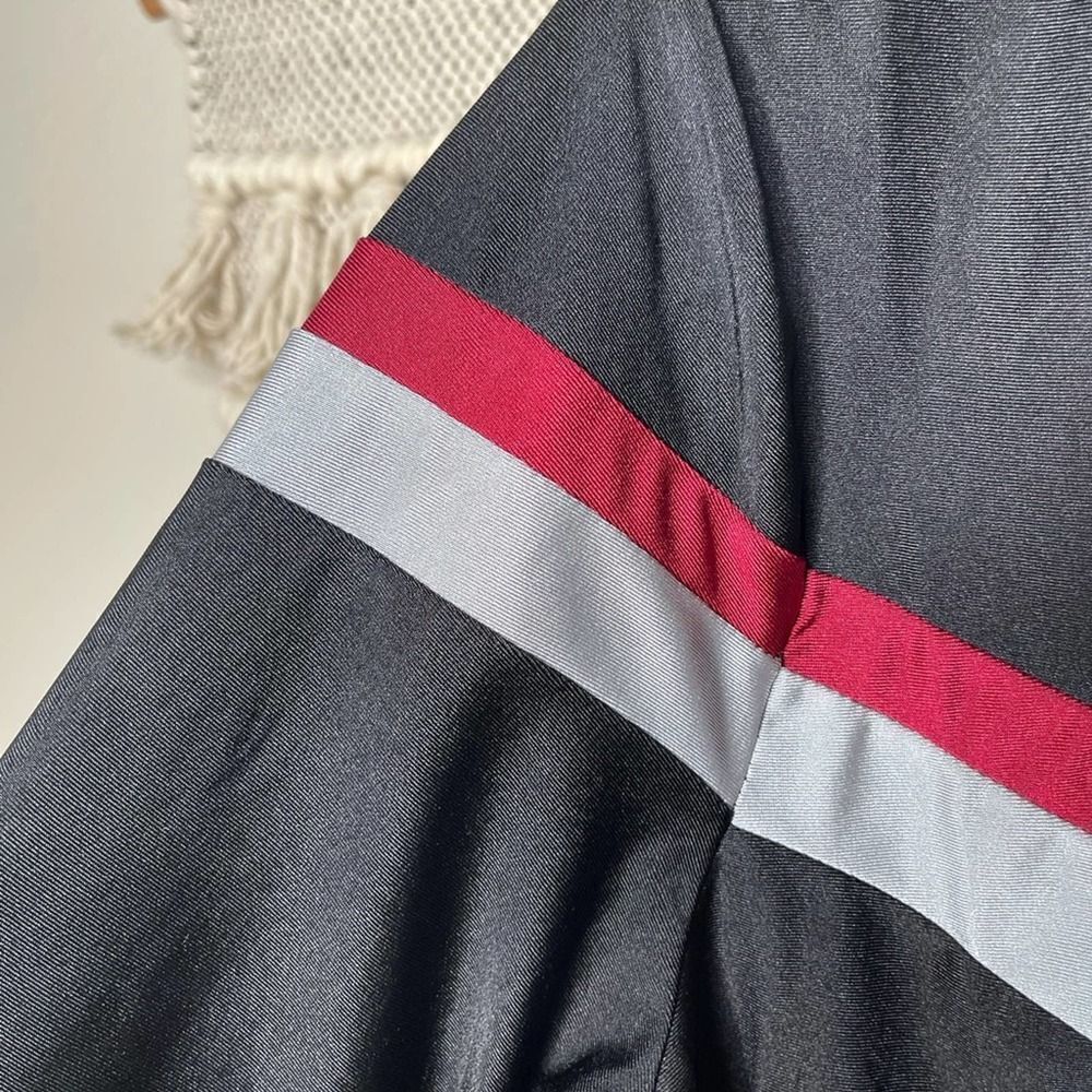 Emory Park Black Striped Cropped Track Jacket - Picture 3 of 6